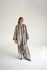 ILMA Beige 2-PIECE Stitched Dress. (Farshi Shalwar)