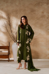 Mehndi Emb 3Pc Stitched