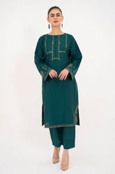 ZINC PANEL Block Print 2-PIECE Stitched Dress.