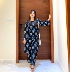 KANWAL Printed Stitched 2 Piece Suit Co-Ords