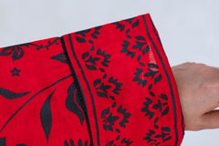 RED RUBY Block Print 2-PIECE Stitched Dress.