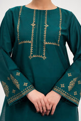 ZINC PANEL Block Print 2-PIECE Stitched Dress.