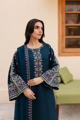 NIHAN EMBROIDERED 3-PIECE Stitched Dress.