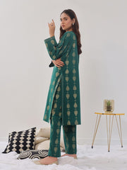 CHAMBELI Block Print 2-PIECE Stitched Dress.