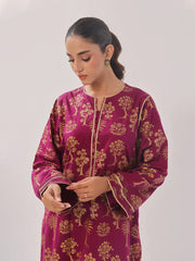 PALM MAROON 2-PIECE Stitched Dress.